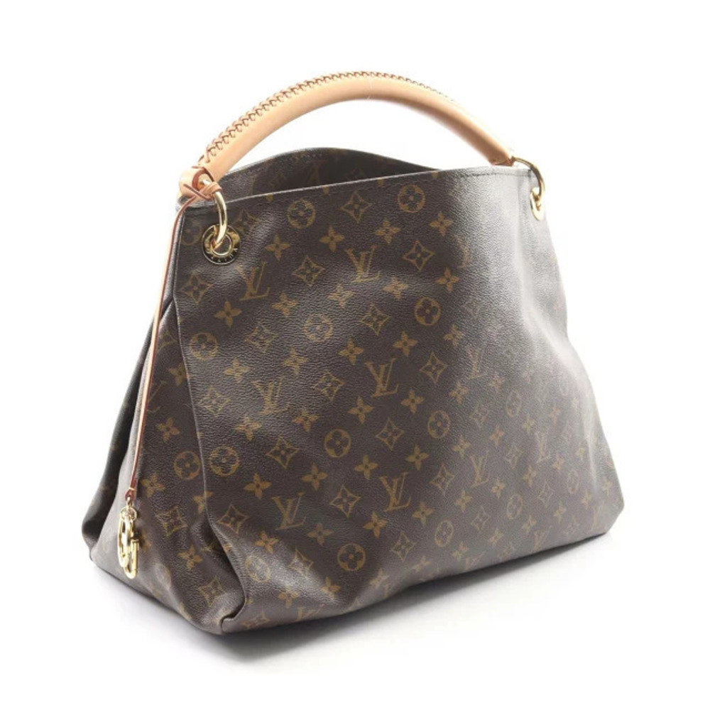 Louis Vuitton Monogram Artsy Shoulder Bag Canvas Leather Brown